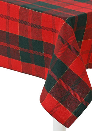 Kaemingk Check Rectangular Tablecloth, Red and Green