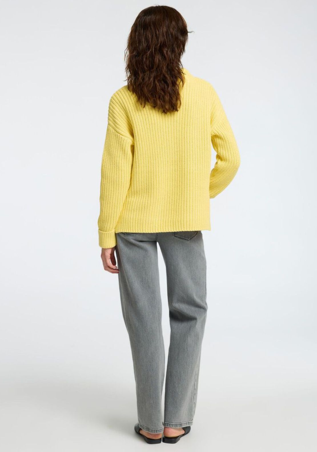 Selected Femme Selma Chunky Knit Jumper, Yellow