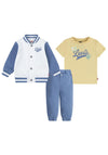Levi’s Baby Boy Three Piece Tracksuit, White Multi