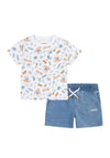 Levi’s Baby Boy Tee and Short Set, Bright White