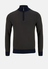 6th Sense Jimmy Quarter Zip Sweater, Morel
