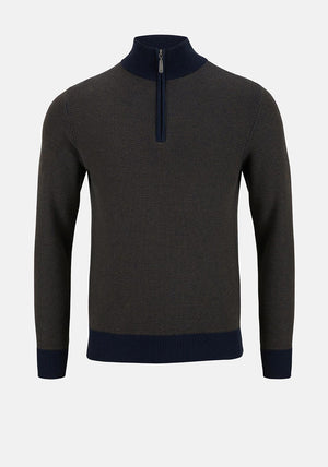 6th Sense Jimmy Quarter Zip Sweater, Morel