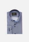 6th Sense Regular Fit Circle Print Shirt, Straight Blue 13