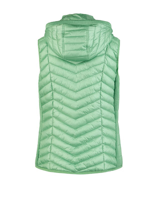 Barbara Lebek Padded Hooded Gilet, Green