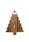 Kaemingk Evergreen Cutting Board With Cheese Knife