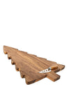 Kaemingk Evergreen Cutting Board With Cheese Knife