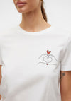 Vero Moda Viva Heart T Shirt, White