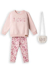 Ebita Mini Girl Love Sweater and Legging Set, Pink