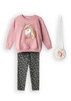 Ebita Mini Girl Unicorn Sweater and Legging Set, Pink