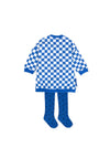 Agatha Ruiz De La Prada Check Dress and Tights Set, Blue