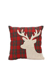 Kaemingk Tartan Reindeer Cushion