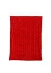Kaemingk Snowflake and Evergreen Faux Fur Throw, Red