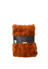 Kaemingk Fluffy Faux Fur Throw, Orange
