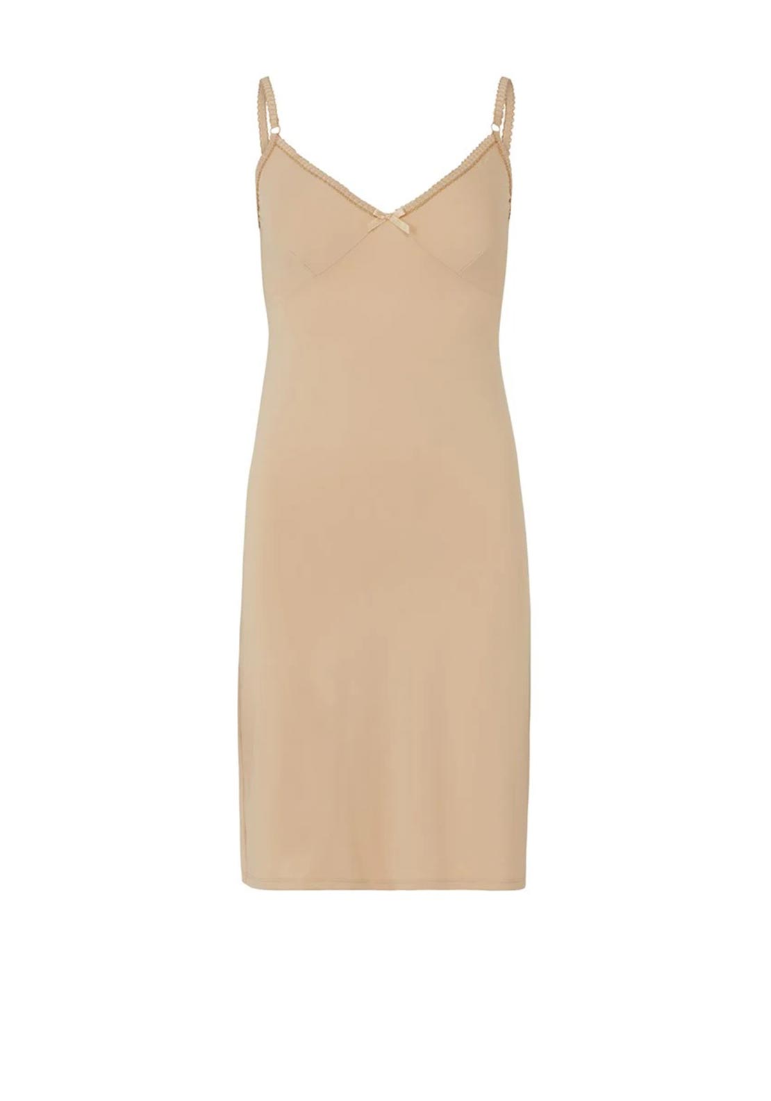 Gaspe 36” Spaghetti Strap Slip, Beige