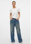 Vero Moda Viva Heart T Shirt, White