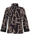Dolcezza Abstract Print Boxy Short Jacket, Black