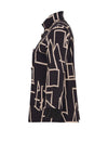 Dolcezza Abstract Print Boxy Short Jacket, Black