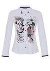 Dolcezza Multi Print Embellished Shirt, White
