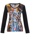 Dolcezza Bird Print Embellished Top, Multi