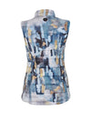 Dolcezza Paint Stroke Padded Gilet, Blue Multi