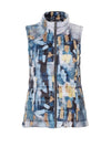 Dolcezza Paint Stroke Padded Gilet, Blue Multi