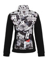 Dolcezza Mixed Media Geo Print Jacket, Black