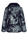 Dolcezza Faux Fur Collar Padded Coat, Silver