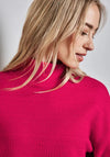 Street One Textured Funnel Neck Sweatshirt, Berry