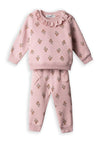Ebita Baby Girl Floral Two Piece Tracksuit, Pink