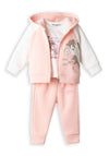Ebita Baby Girl Pony 3 Piece Tracksuit, Pink