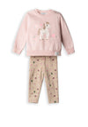 Ebita Baby Girl Unicorn 3 Piece Outfit, Pink