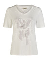 Barbara Lebek Embellished Graphic T Shirt, White