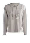 Barbara Lebek Embellished Drawstring Sweatshirt, Grey
