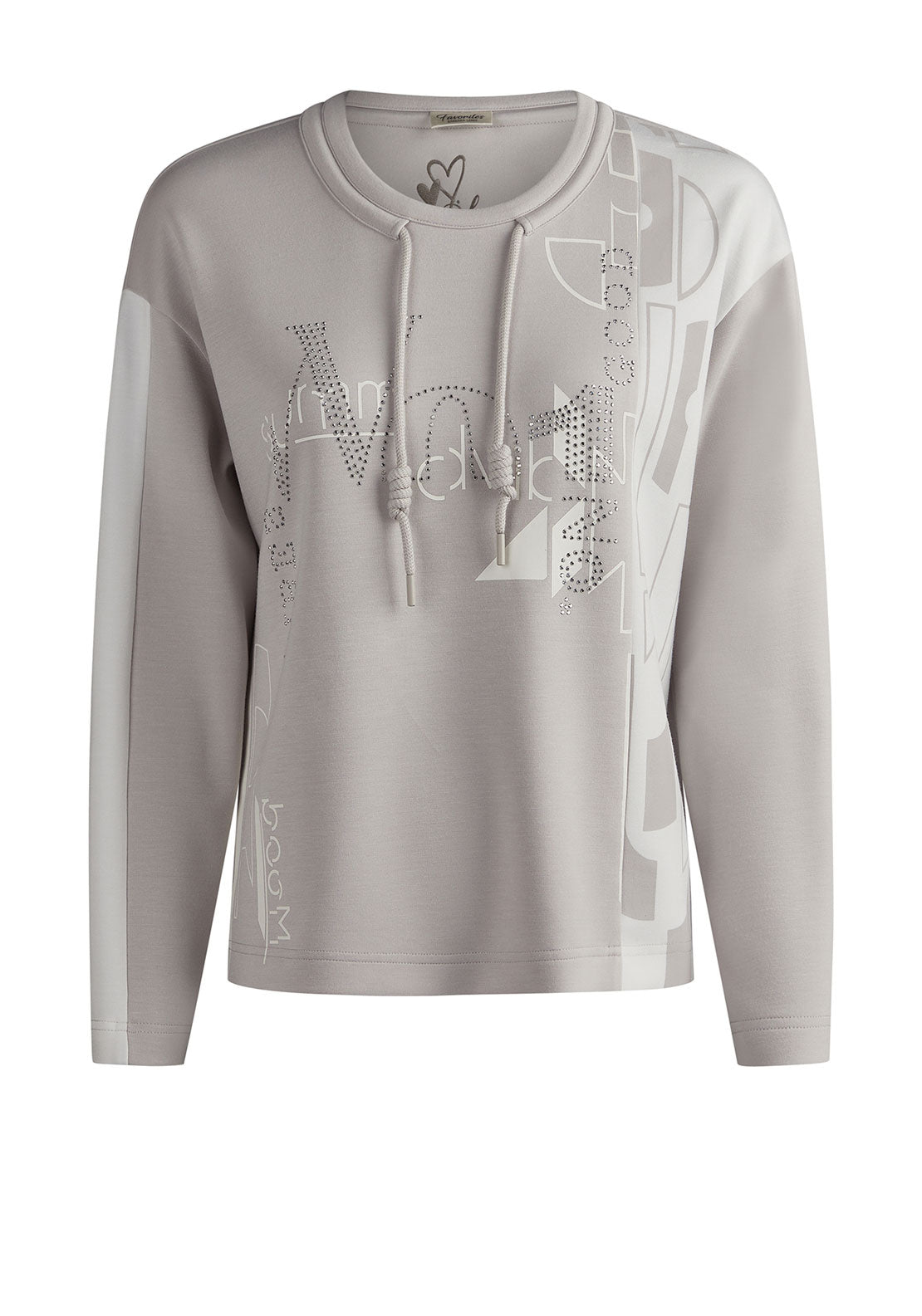 Barbara Lebek Embellished Drawstring Sweatshirt, Grey