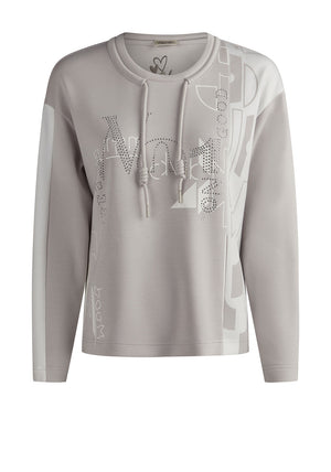Barbara Lebek Embellished Drawstring Sweatshirt, Grey