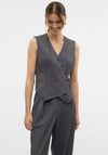 Vero Moda Liba Asymmetric Waistcoat, Grey