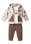 Hashtag Baby Boy Safari 3 Piece Tracksuit, Brown