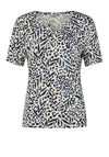 Barbara Lebek Animal Print T Shirt, White and Navy