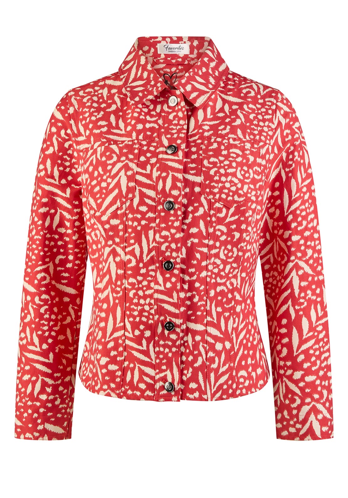 Barbara Lebek Animal Print Jacket, Red
