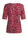 Barbara Lebek Abstract Print Top, Red Multi