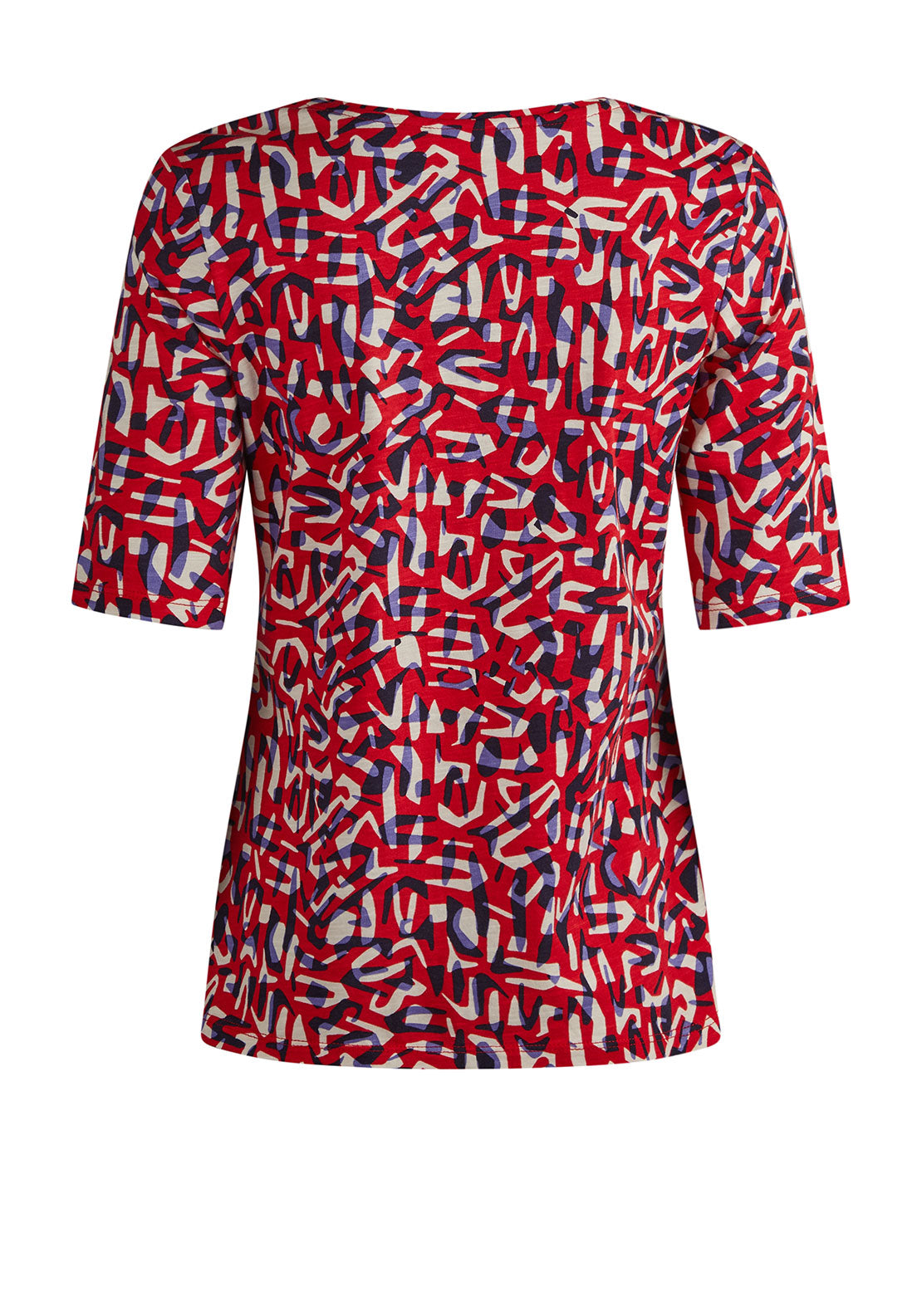 Barbara Lebek Abstract Print Top, Red Multi