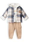Hashtag Baby Boy Bear 3 Piece Set, Beige