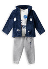 Hashtag Baby Boy Dino 3 Piece Tracksuit, Navy