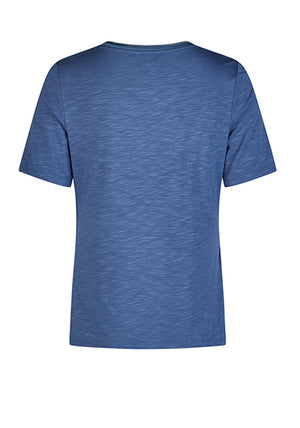 Barbara Lebek Embellished V Neck T Shirt, Navy