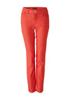 Oui Baxtor Mid Rise Slim Fit Jegging Trouser, Aura Orange