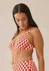 Naturana Polka Dot Bikini Top, Orange