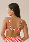 Naturana Polka Dot Bikini Top, Orange