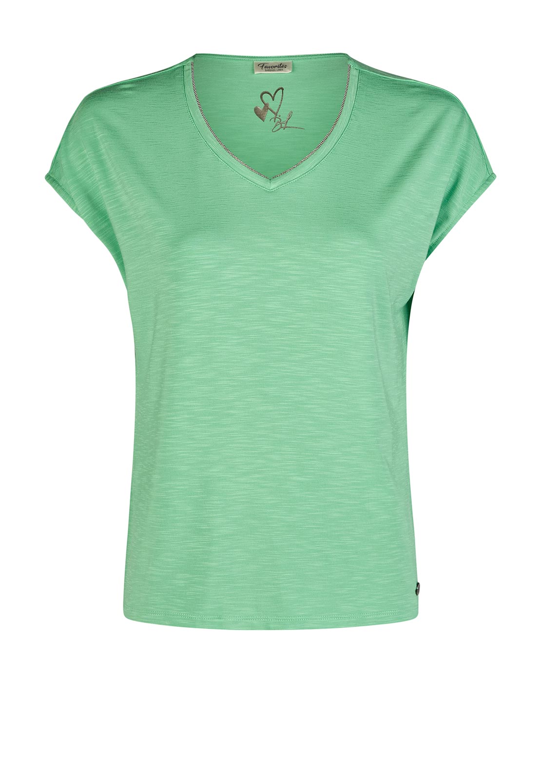 Barbara Lebek Embellished Neck T Shirt, Green
