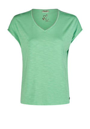 Barbara Lebek Embellished Neck T Shirt, Green