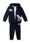 Hashtag Mini Boy Dino 3 Piece Tracksuit, Navy
